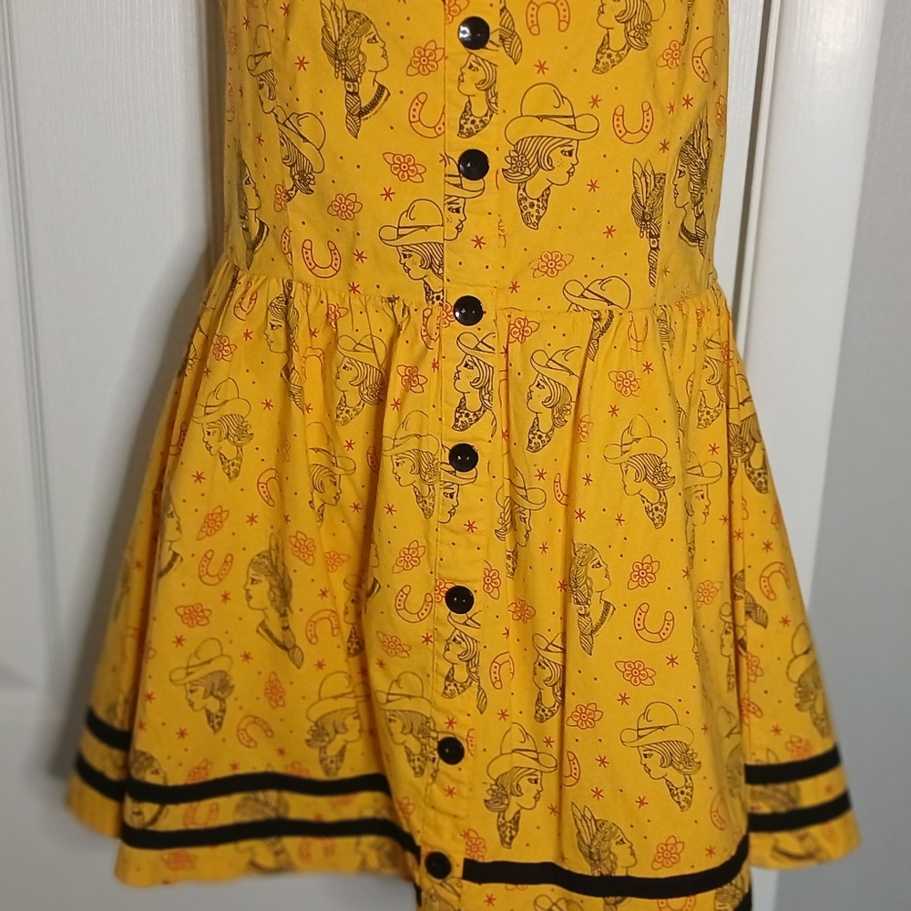 Sourpuss Yellow Halter Top/ Dress. Size Med. - Picture 9 of 10